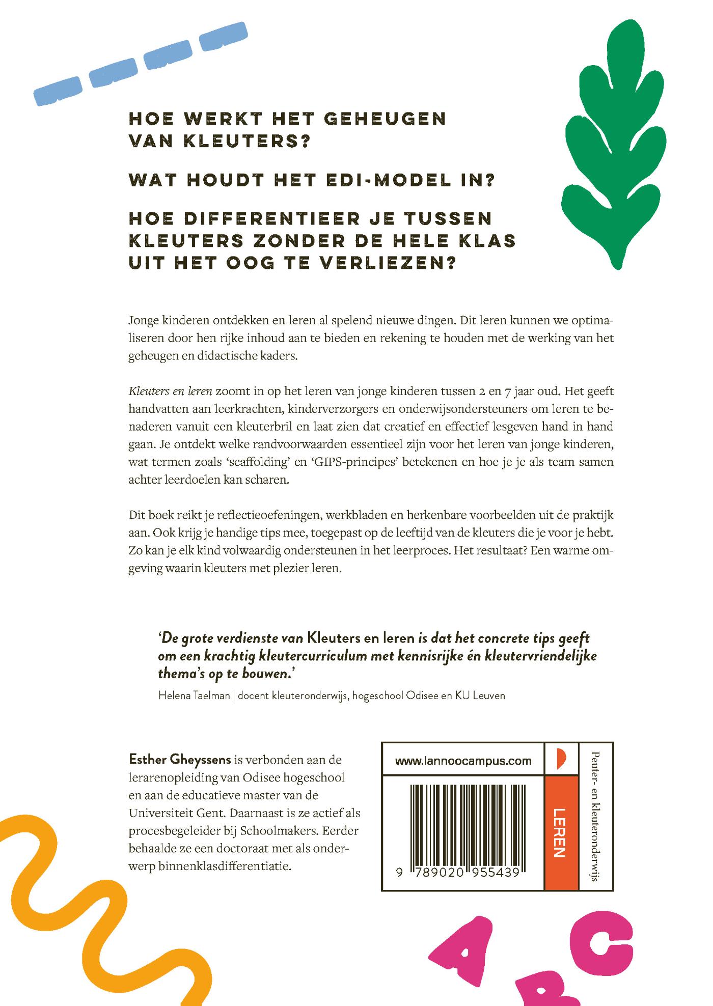 Achterkant van Kleuters en leren