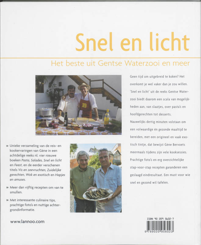 Achterkant van Snel en licht