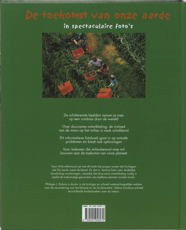 Achterkant van De toekomst van onze aarde