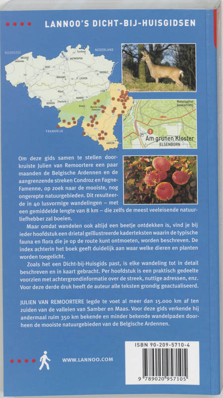 Achterkant van Wandelboek Ardense natuur