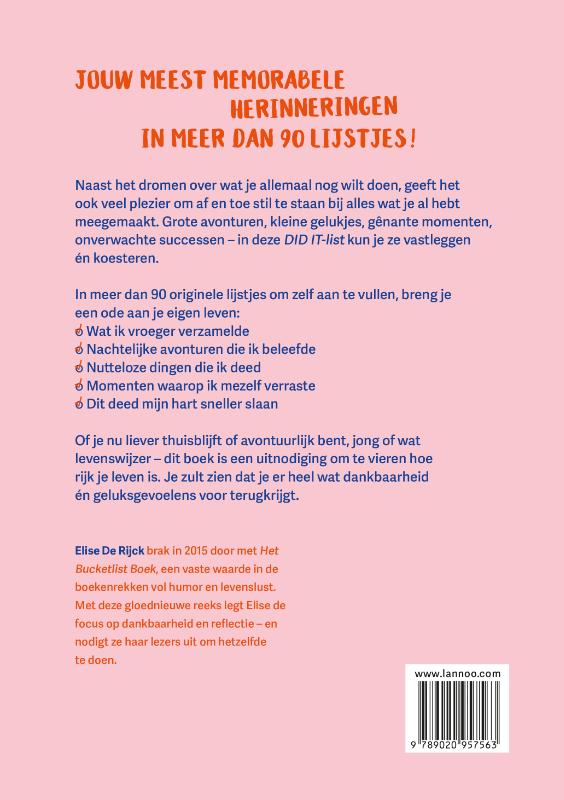 Achterkant van Did it list
