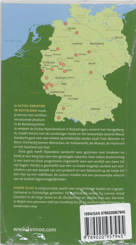 Achterkant van Actief Genieten in Duitsland