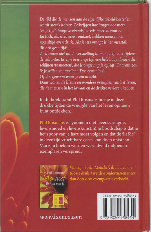 Achterkant van Neem je tijd om gelukkig te zijn