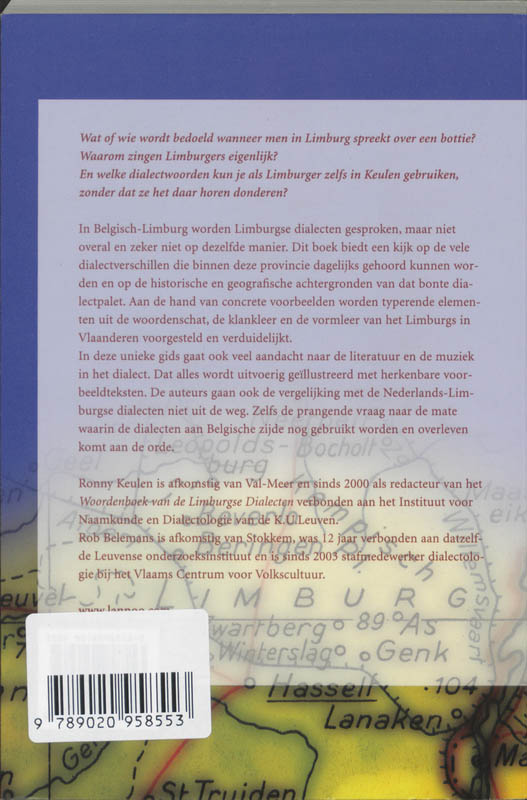 Achterkant van Taal in stad en land Belgisch-Limburgs