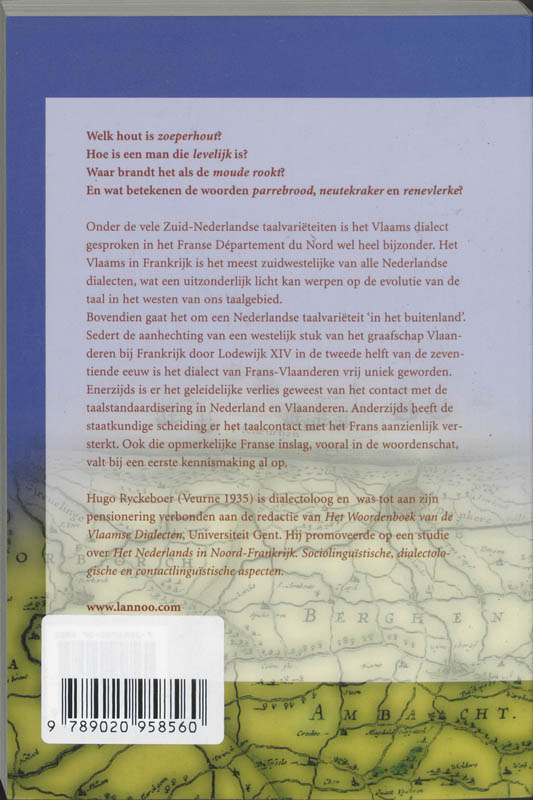 Achterkant van Taal in stad en land Frans-Vlaams
