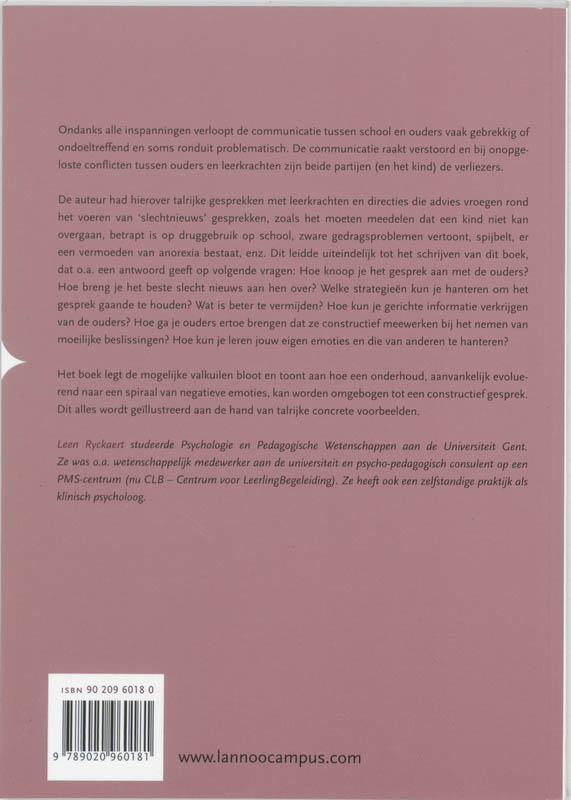 Achterkant van Omgaan met ouders