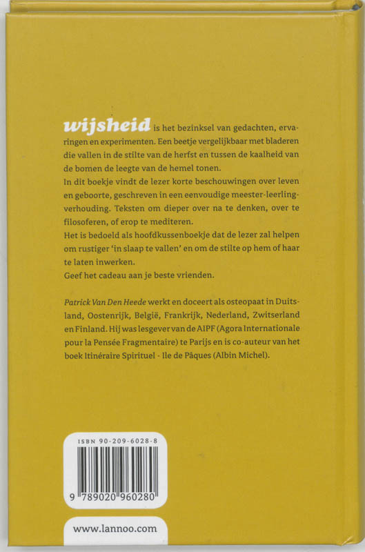 Achterkant van Het kleine boek wijsheid
