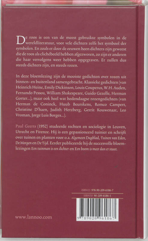 Achterkant van Roos is een roos is een roos