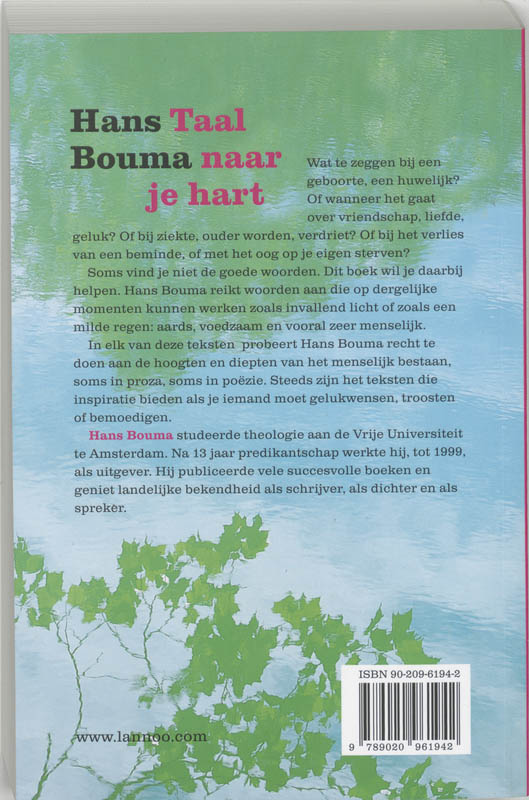 Achterkant van Taal naar je hart