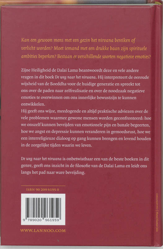 Achterkant van De weg naar het nirwana