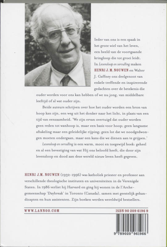 Achterkant van Levensloop en vervulling