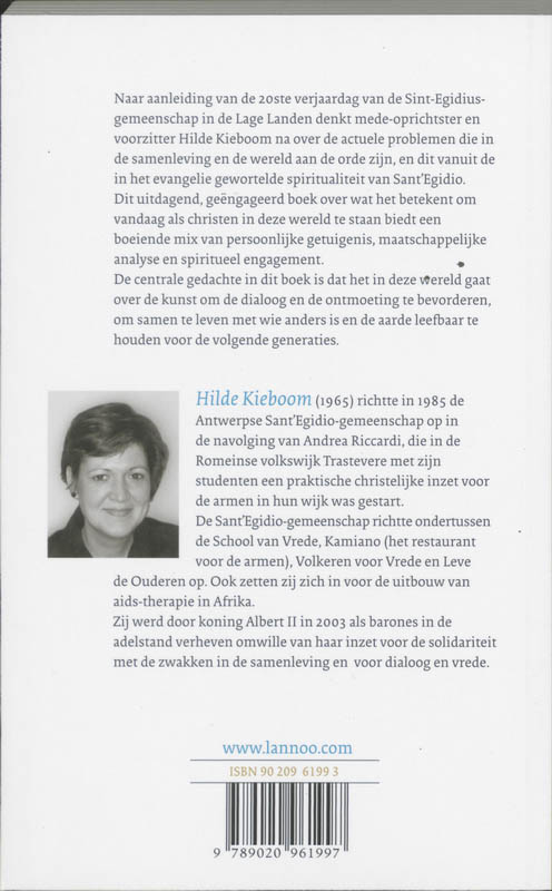 Achterkant van Een hart voor deze tijd