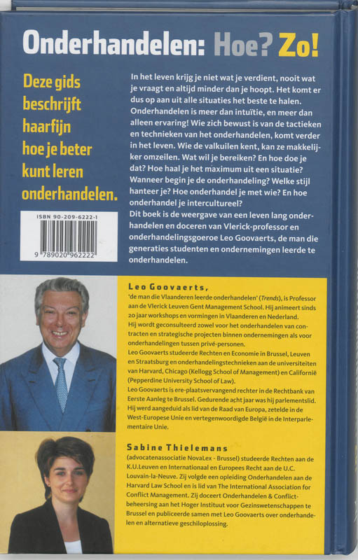 Achterkant van Onderhandelen. Hoe? Zo!