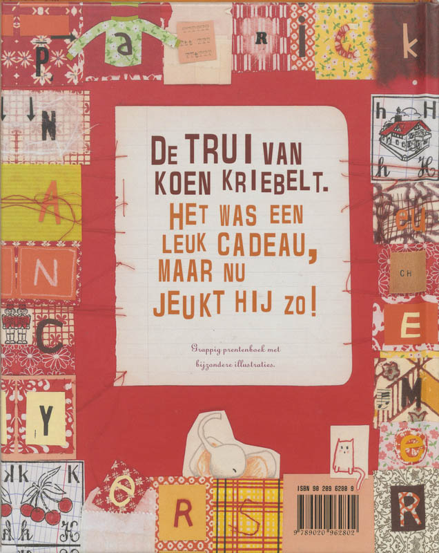 Achterkant van De kriebeltrui