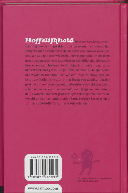 Achterkant van Het kleine boek hoffelijkheid