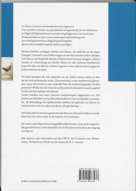 Achterkant van Dier en welzijn