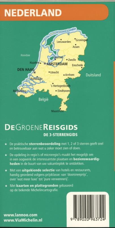 Achterkant van De Groene Reisgids - Nederland