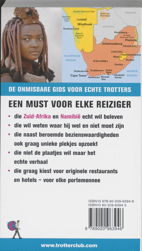 Achterkant van Zuid-Afrika/Namibie