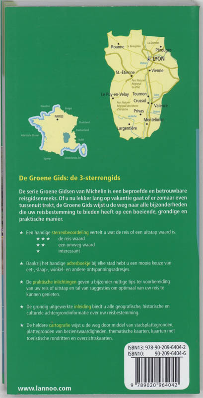 Achterkant van Michelin Ardeche - Rhonevallei