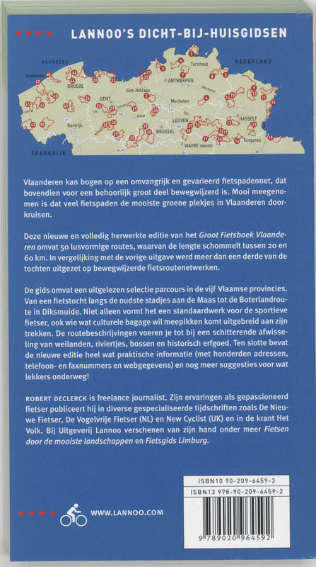 Achterkant van Groot fietsboek Vlaanderen