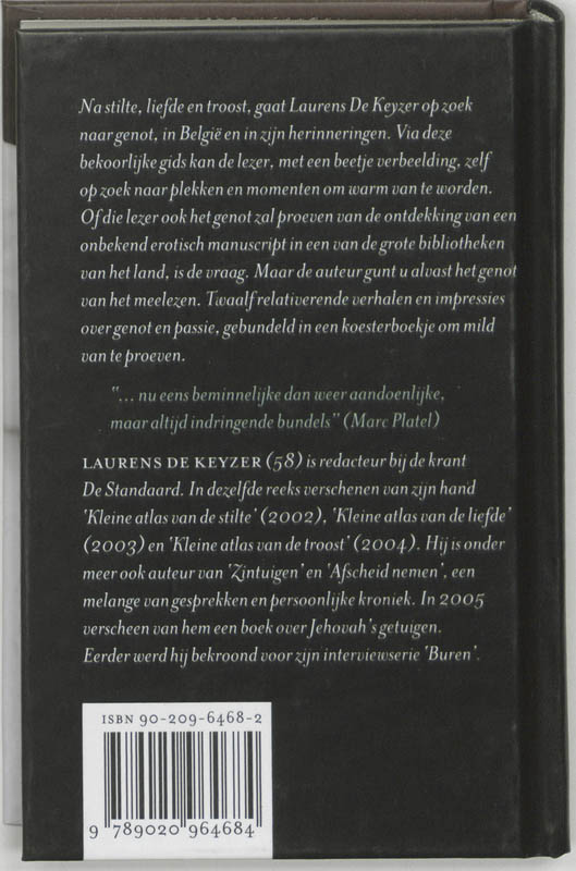 Achterkant van Kleine atlas van het genot