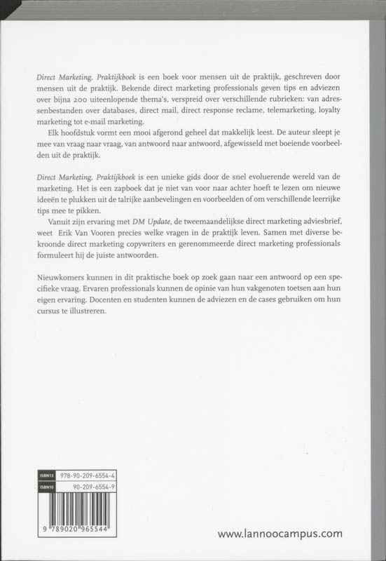 Achterkant van Direct marketing