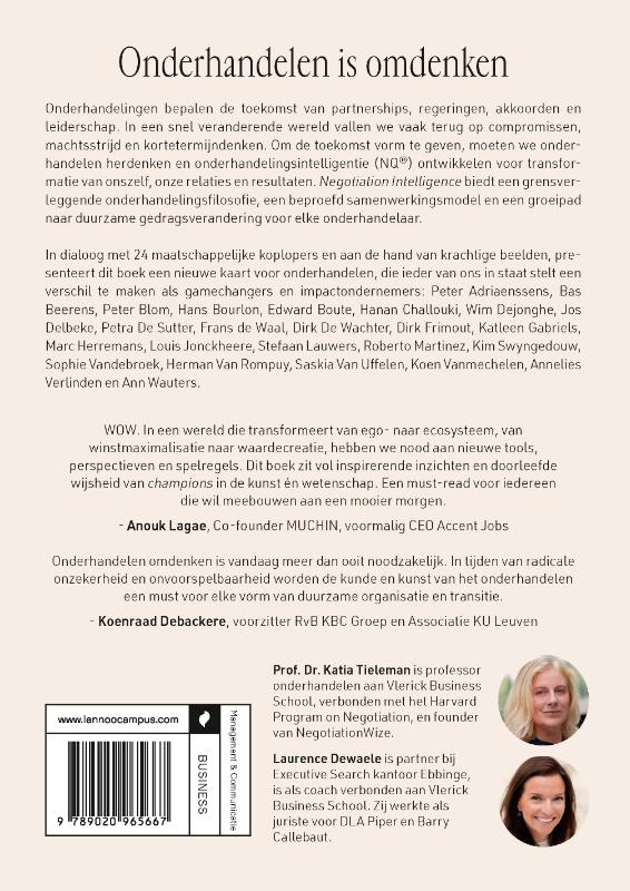 Achterkant van Negotiation Intelligence