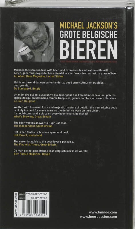 Achterkant van Grote Belgische bieren