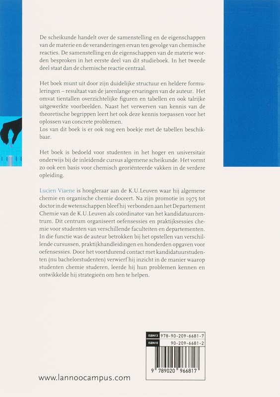 Achterkant van Algemene chemie