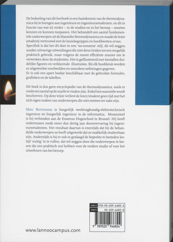 Achterkant van Thermodynamica voor ingenieurs