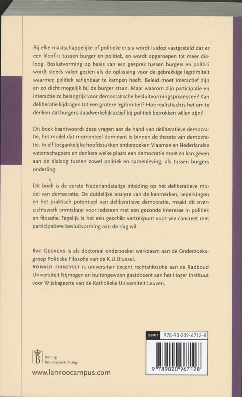 Achterkant van De stem van het volk
