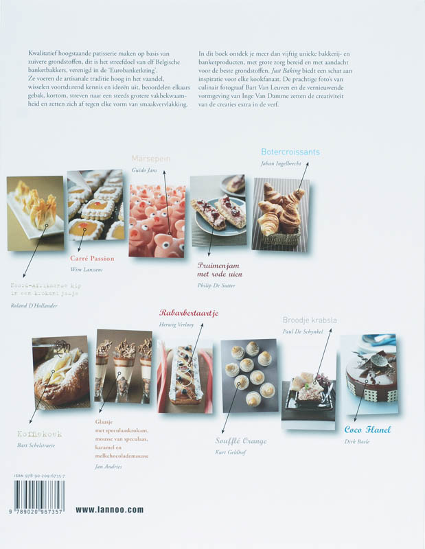 Achterkant van Just baking