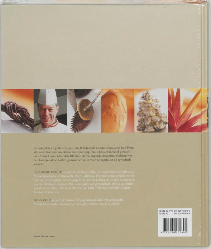 Achterkant van Chocoladedecoraties