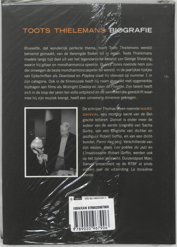 Achterkant van Biografie Toots Thielemans