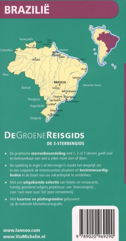 Achterkant van De Groene Reisgids Brazilie
