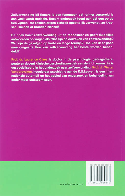Achterkant van Zelfverwonding