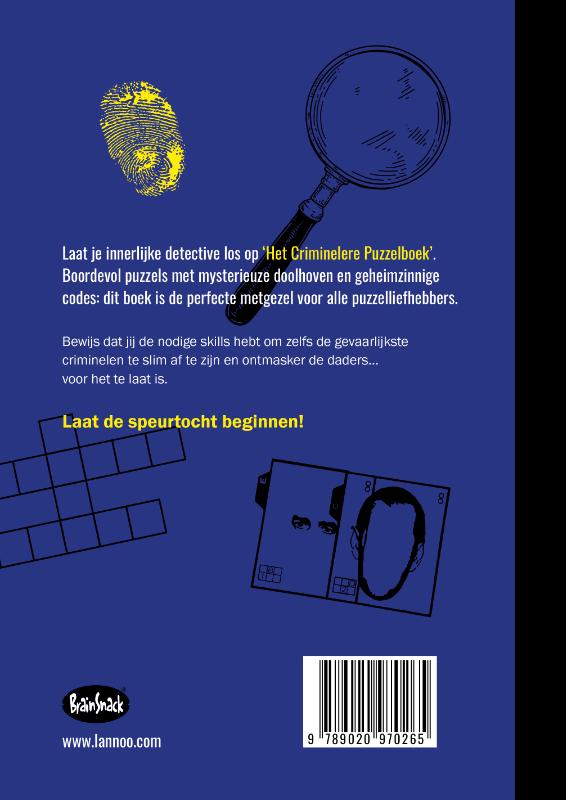 Achterkant van Het criminelere puzzelboek