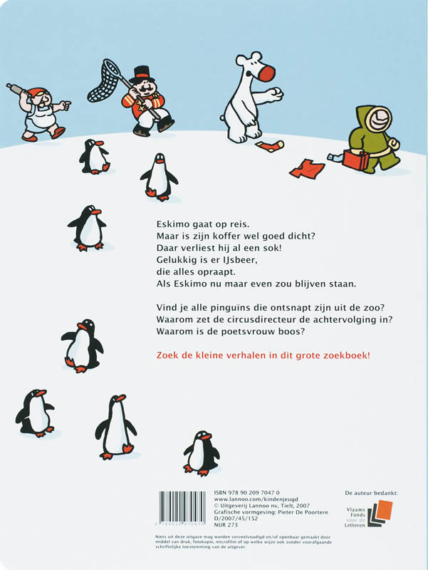 Achterkant van Eskimo gaat op reis