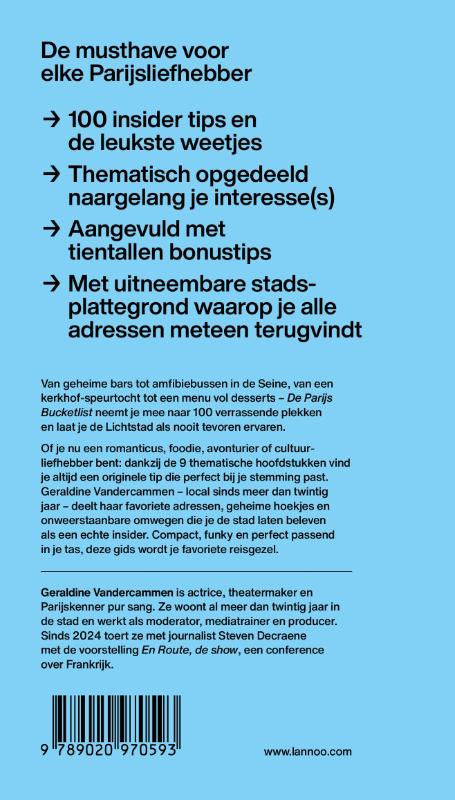 Achterkant van De Parijs Bucketlist