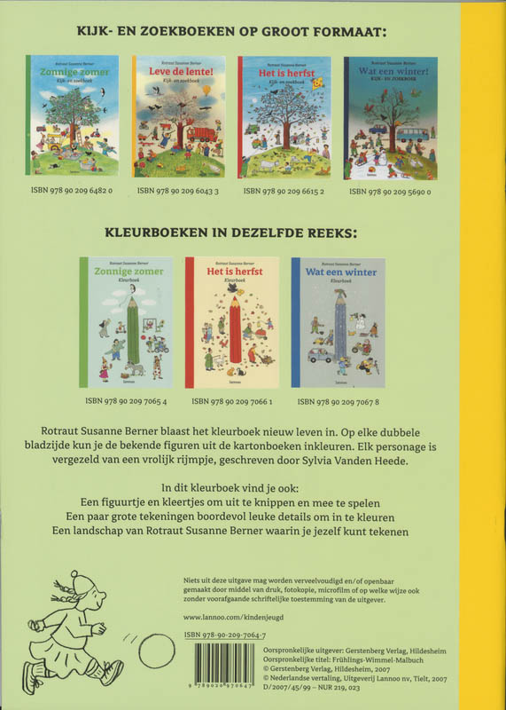 Achterkant van Leve de lente kleurboek