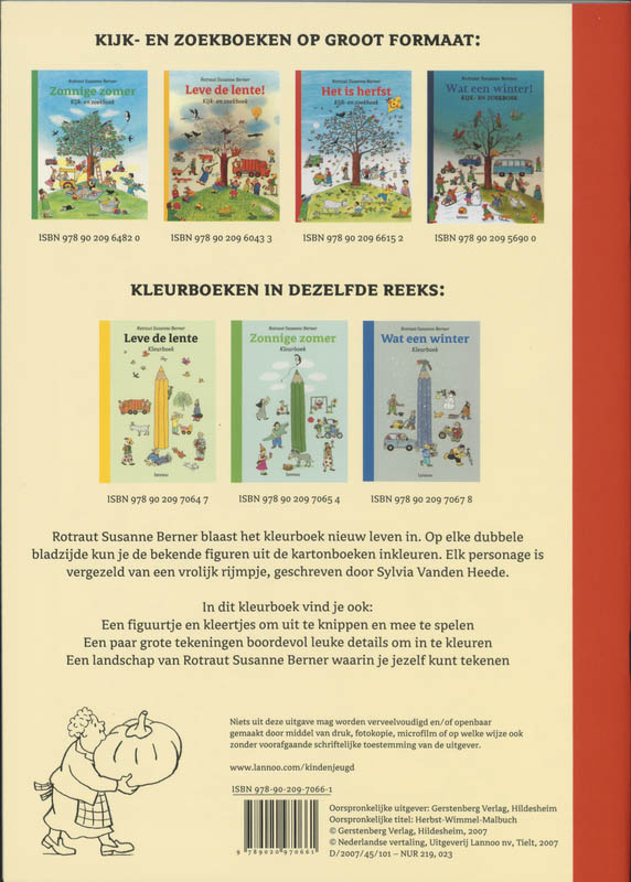Achterkant van Het is herfst kleurboek