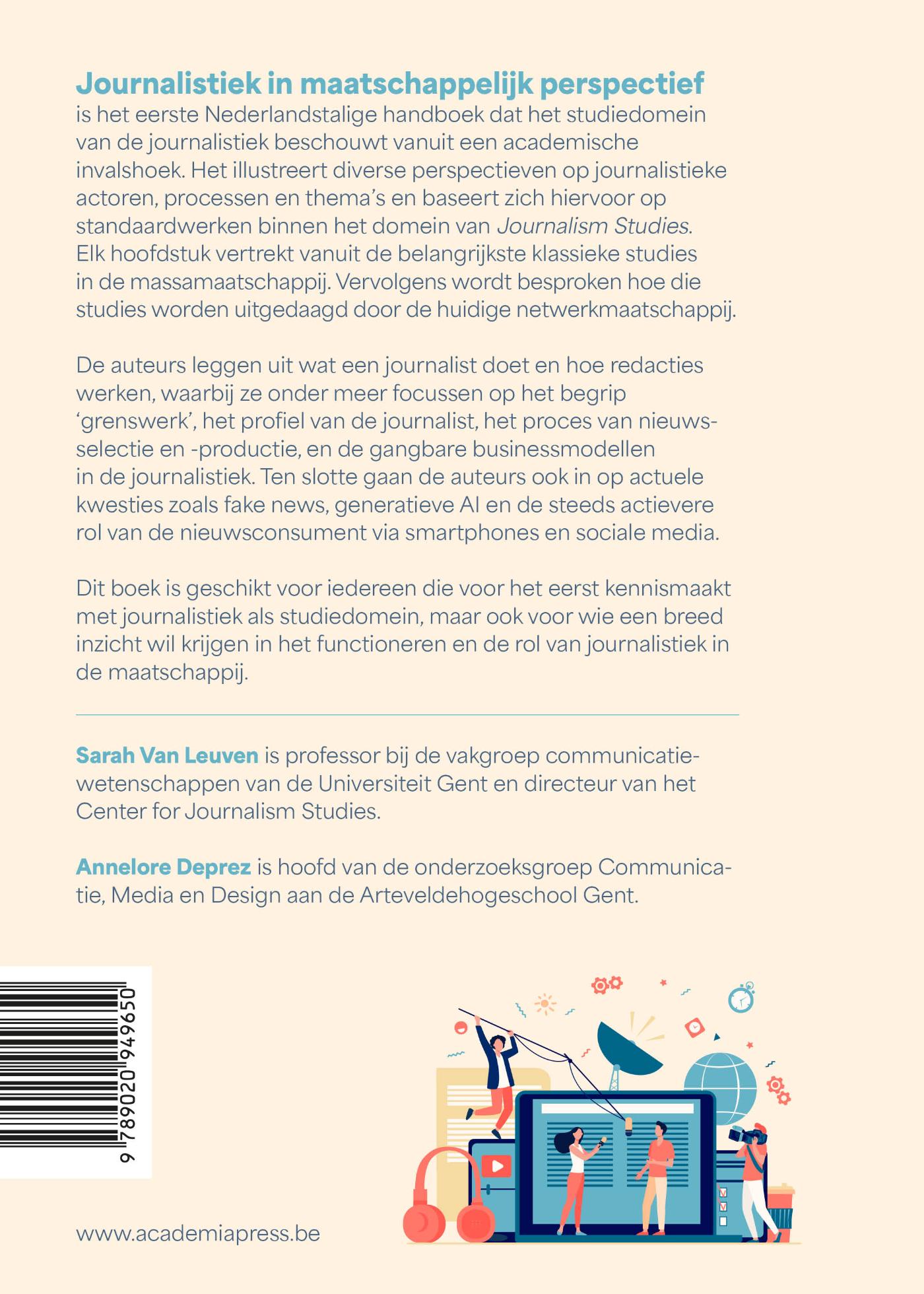 Achterkant van Journalistiek in maatschappelijk perspectief