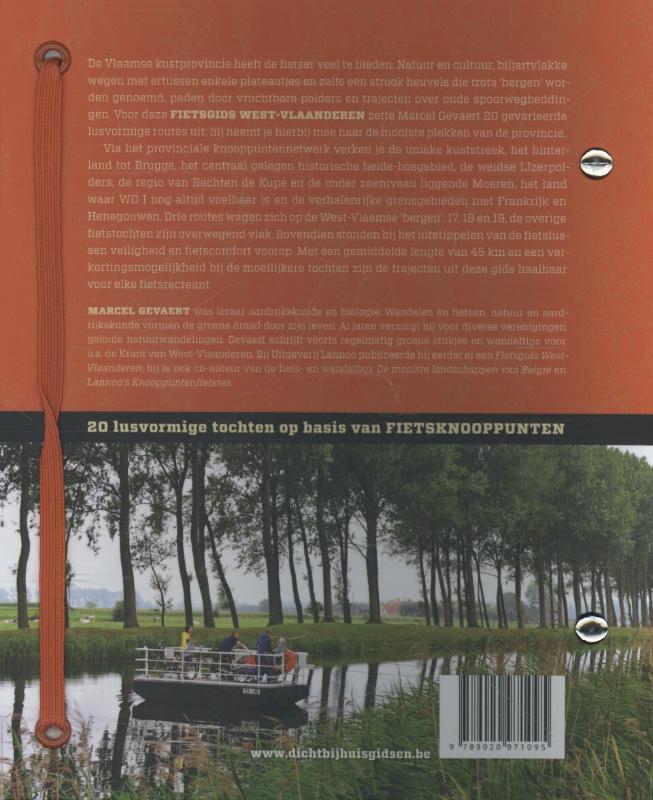 Achterkant van West-Vlaanderen DBH-fietsgids