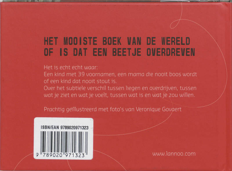 Achterkant van Het is echt, echt waar