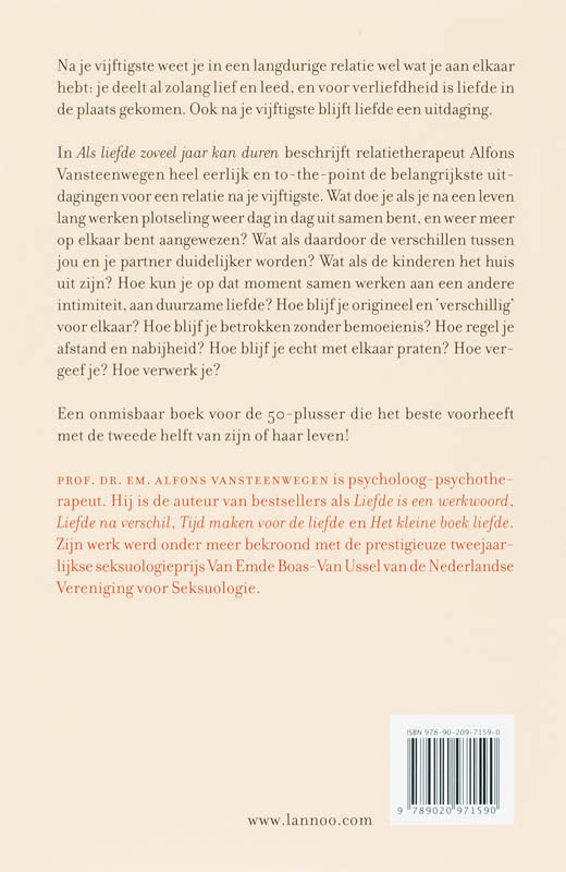 Achterkant van Als liefde zoveel jaar kan duren