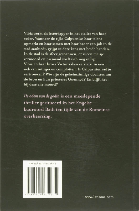 Achterkant van De adem van de godin
