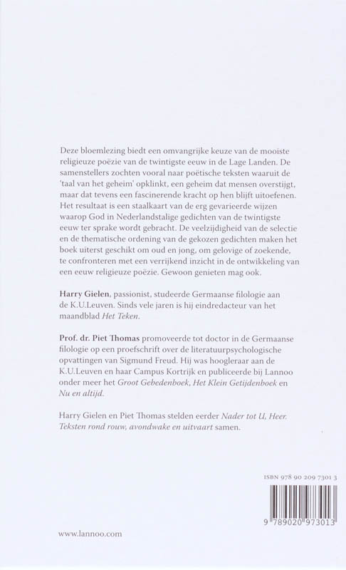 Achterkant van God in gedichten