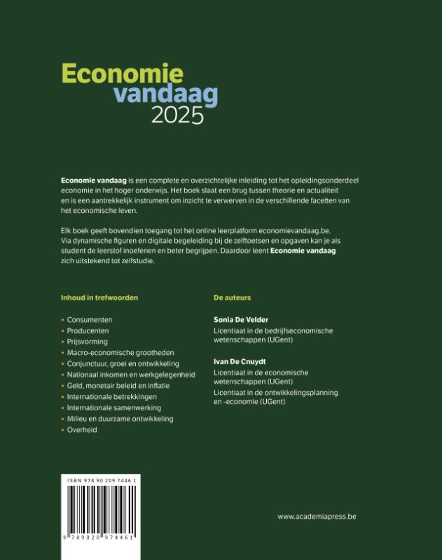 Achterkant van Economie Vandaag 2025