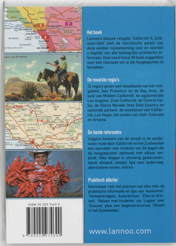 Achterkant van Zuidwest-USA en Californie