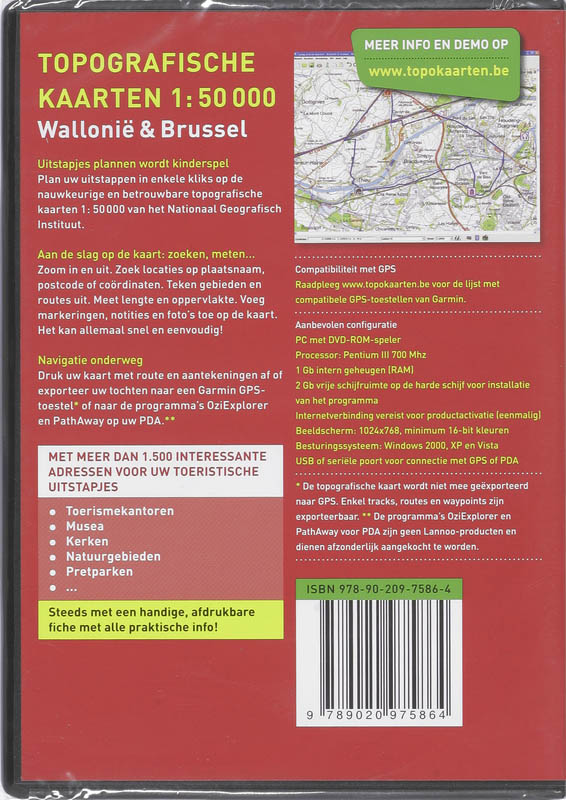Achterkant van Wallonie & Brussel